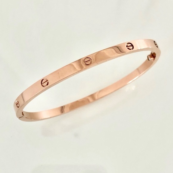 Rose Gold Screw Bracelet Small Model - Picture 9 of 10